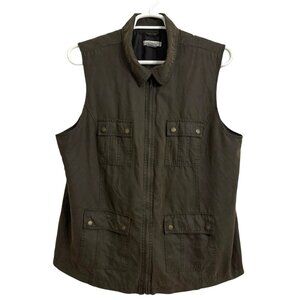 Liz Claiborne Womens Plus Size 3X Riding Utility Outdoor Field Multi Pocket Vest